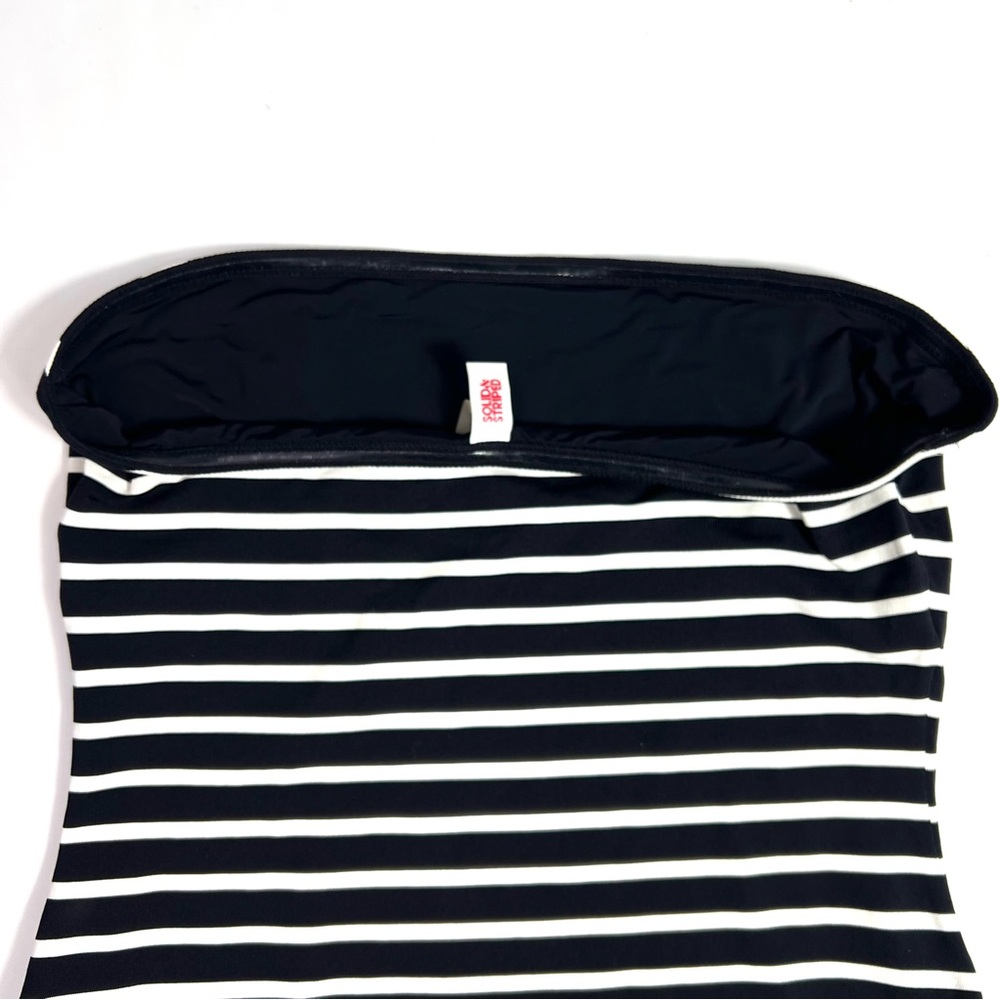 Solid & Striped Strapless One-Piece Striped Swims… - image 7